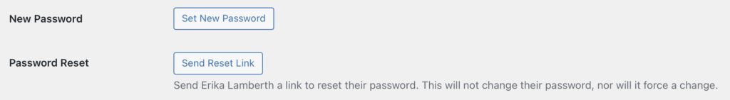 Password Reset Option